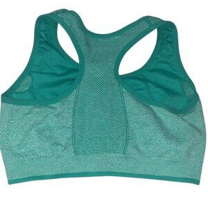 Danskin Now Womens Teal Racerback Sports Bra M Fitted Nylon Polyester Spandex